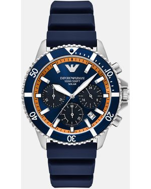 Emporio Armani – world explorer – solarbetriebene herrenuhr - Blau