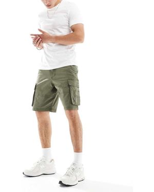 Hollister Pantaloncini Cargo Scuro Da 10" - Verde