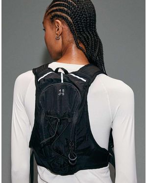 4505 Chaleco Para Correr Con Bolsillo Con Cremallera, Soporte Para Botella Y Detalles Reflectantes Premium De - Negro