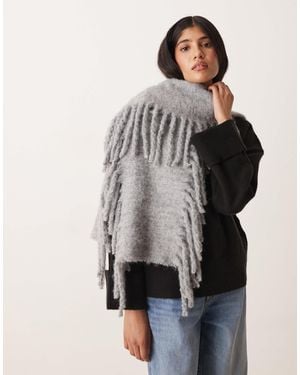 ASOS – strickschal aus wollmischung - Grau