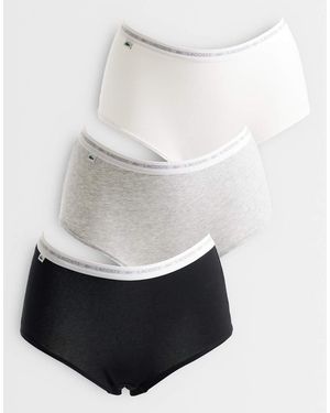 Lacoste 3 Pack Stretch Cotton Boyshorts - White