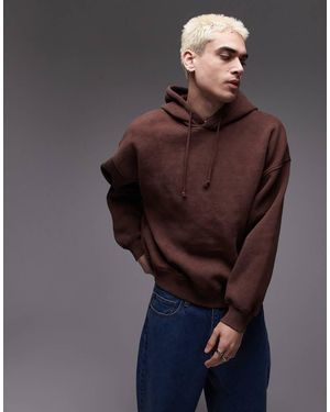 TOPMAN Sudadera Lavado Extragrande Con Capucha De - Azul