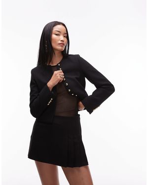Mango Mini-jupe plissée - Noir
