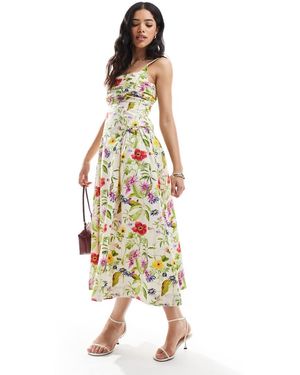 French Connection Monica Poplin Midi Dress - Metallic