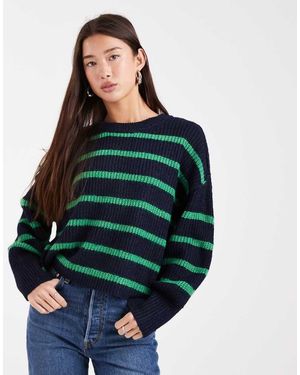 ONLY Jersey A Rayas Holgado De - Verde