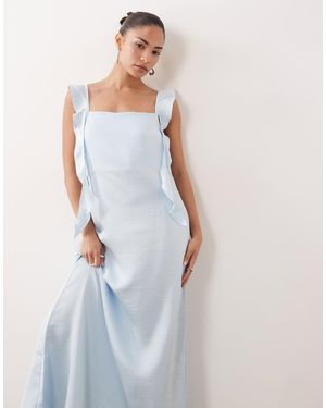 Vero Moda – satin-maxikleid - Blau