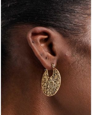 Accessorize – gehämmerte creolen - Braun