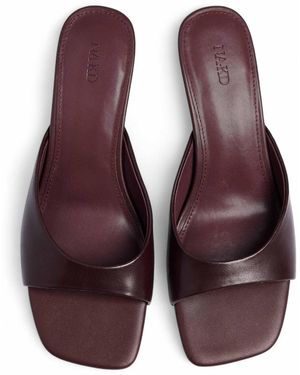 NA-KD Leder-mules - Lila