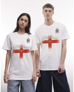 PRNT England Cross Football Graphic Relaxed Fit T-Shirt - Red