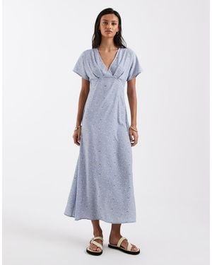 Brave Soul Midi Tea Dress - Blue