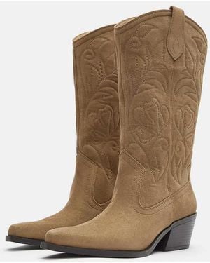 Pull&Bear Cowboylaarzen - Naturel