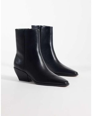 ASOS Raul Western Enkellaarzen Met Hak - Blauw