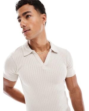 Jack & Jones Muscle Fit Polo - Wit