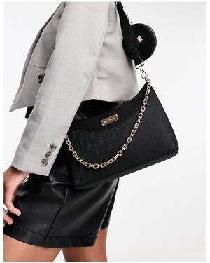 River Island Pochette bandoulière à jacquard monogramme - Noir