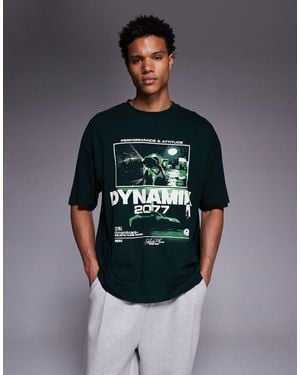 ASOS Oversized T-Shirt With Street Graphic - Green