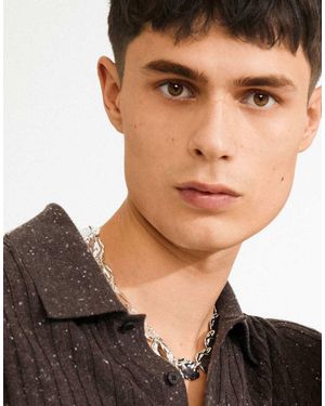 Pilgrim Collar Shift De -Plateado - Negro