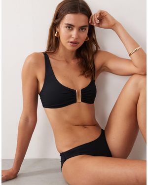 Accessorize Cut Out Bikini Top - Black