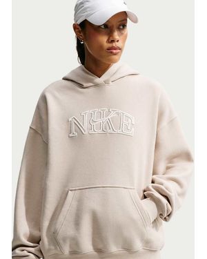 Nike Studio Fleece Oversized Hoodie Met Logo - Naturel