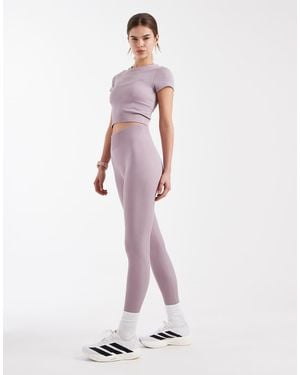 adidas Originals Workout Essentials Full-Length Knit Leggings - Pink