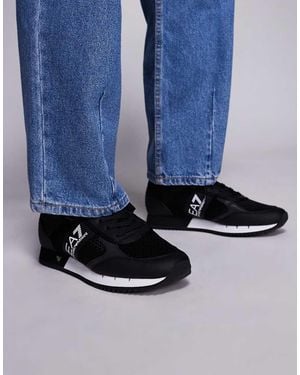 EA7 Armani Logo Trainers - Blue
