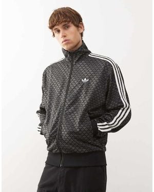 adidas Originals Firebird Loose Monogram Track Top - Grey