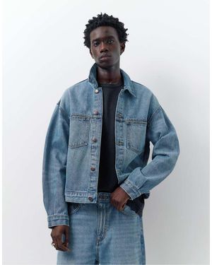 Pull&Bear Denim Trucker Jacket - Blue