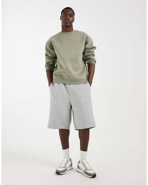 ASOS Oversized Crew Sweatshirt With Print - Green