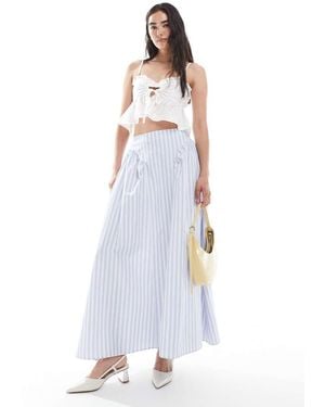 ASOS Volume And Seam Detail Maxi Skirt - White