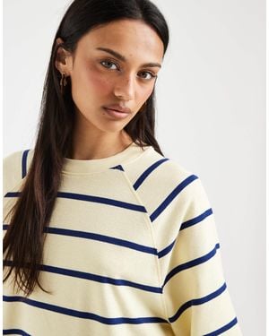 ASOS Textured Raglan Short Sleeve Tee - Natural