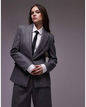 Mango Brushed Wool Touch Blazer Co-ord - Grey