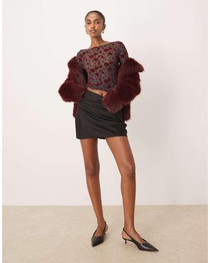 Glamorous Bias Cut Mini Skirt - Black