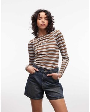 Collusion Mom Denim Shorts - Blue