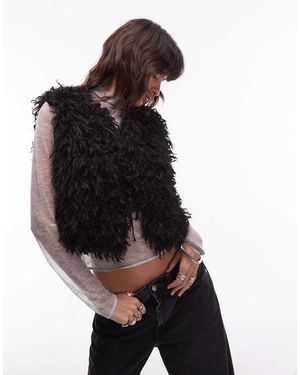 ASOS Faux Fur Vest - Black