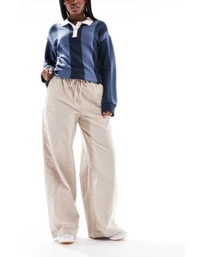 Vero Moda Tie Waist Cord Trousers - Blue