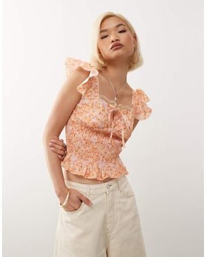 Reclaimed Vintage Western Cowgirl Prairie Top - Natural