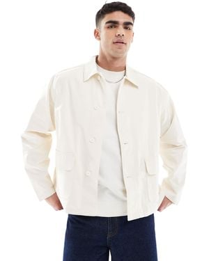 Jack & Jones Coach Jacket With Pockets - White