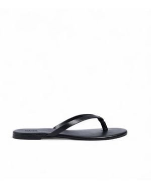 NA-KD – zehenstegsandalen aus leder - Weiß