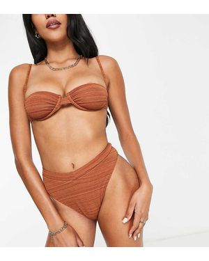 Rhythm Marle High Waist Bikini Bottom - Brown