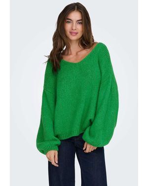 Jdy Dinea langärmliger wende-pullover - Grün
