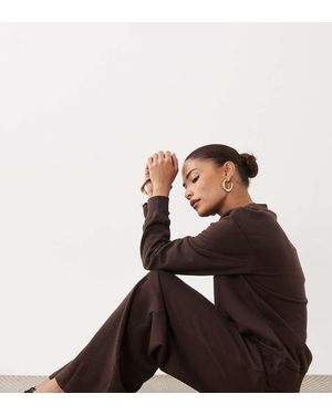 JDY Petite Wide Leg Sweat joggers Co-ord - Brown