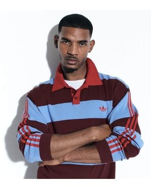 adidas Originals x ASOS Knit Rugby Polo Shirt - Red