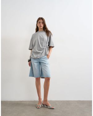 TOPSHOP Knot Twist T-shirt - White