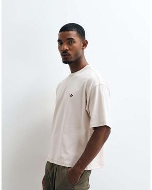 adidas Originals Oversized Contrast Stitch Tee - White