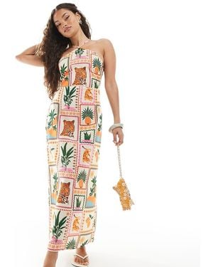 Vero Moda Halter Maxi Dress - Metallic