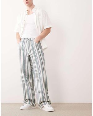 ASOS baggy Elasticated Trousers - White