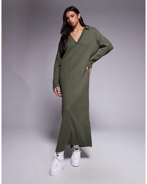 ASOS Supersoft Slouchy Polo Midi Dress - Green