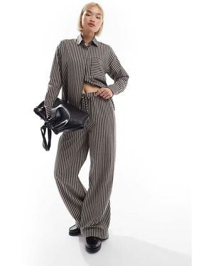 Threadbare Co-ord Wide Leg Trousers - Brown