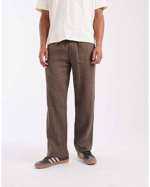 Jack & Jones Losse Broek Van Kreukelstof - Naturel
