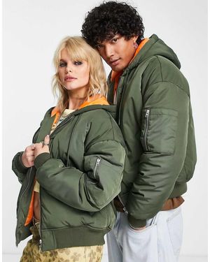 Reclaimed Vintage Unisex Ma1 Bomber Jacket - Green