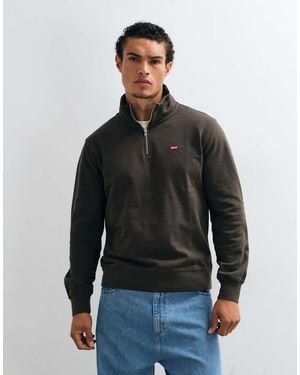 Levi's Original Batwing Logo Half Zip Sweatshirt - Black
